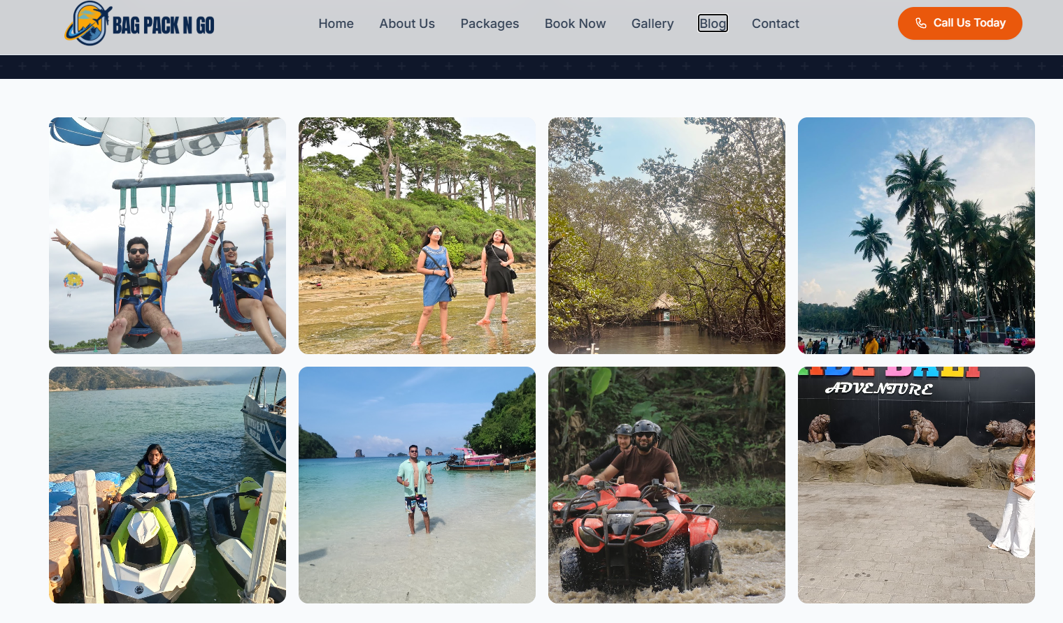 Bagpackngo Website